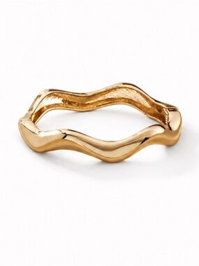 New! Classic Gold Wave Cuff Bracelet NWOT